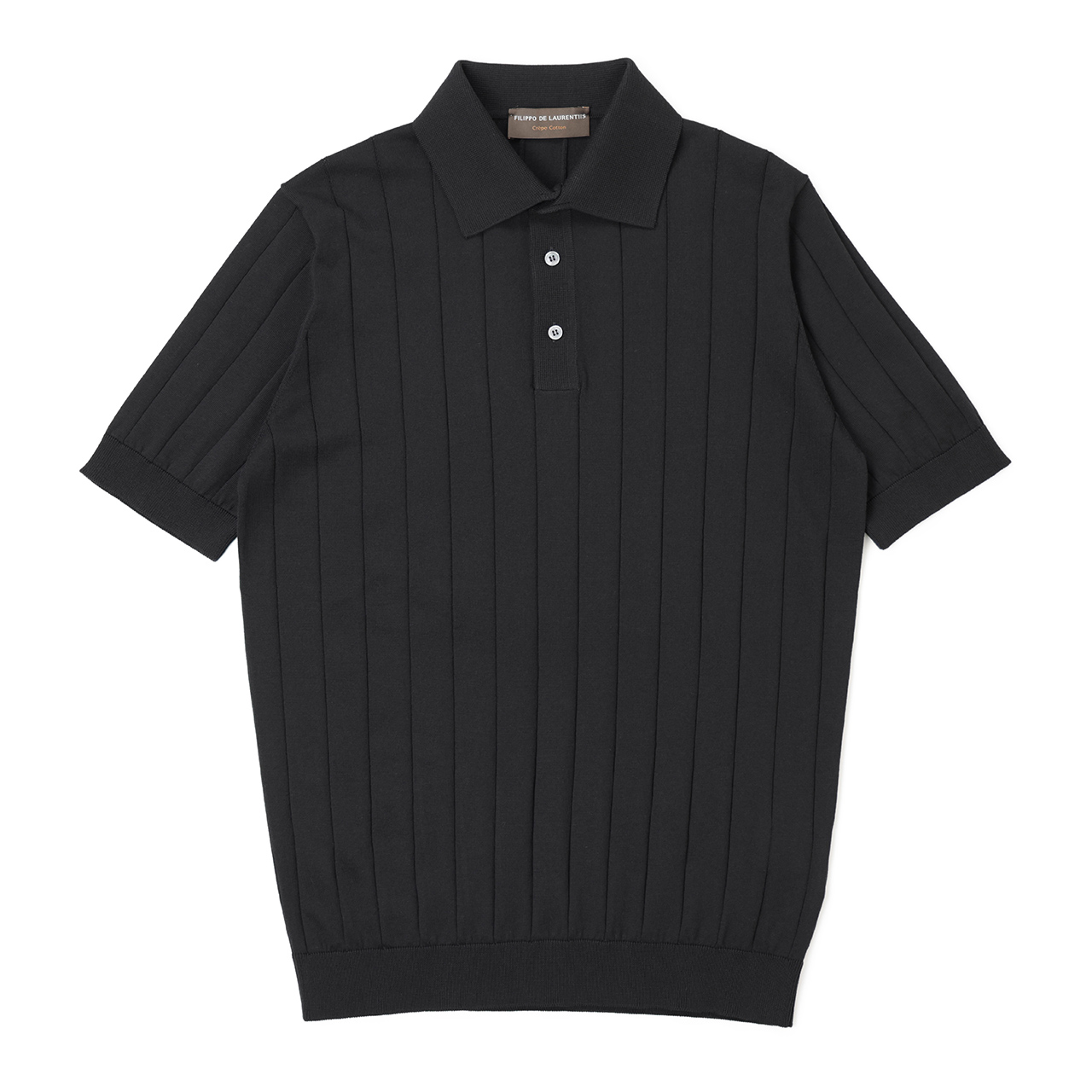 gypsohila   ジプソフィア　ポロシャツ   ブークレポロ　ブラック Boucle Polo / Black × White Gypsohila - メルカリ