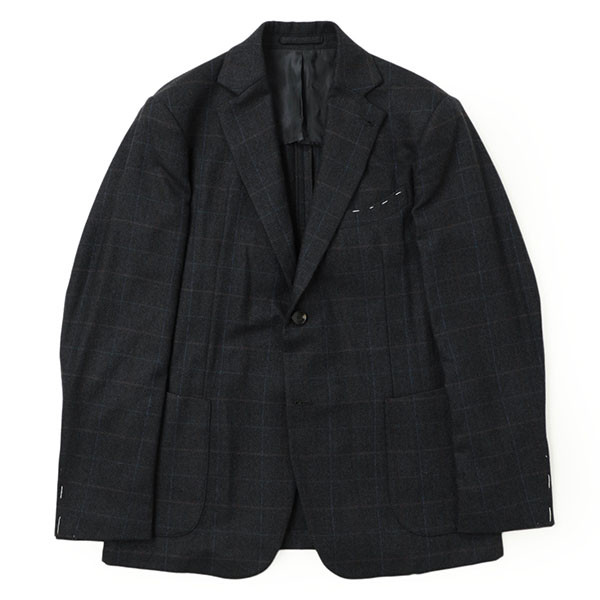 Finjack ブラック カシミヤグアナコ　ジャケット　サイズ46 Finjack (フィンジャック) グアナコカシミヤ ブラックジャケット