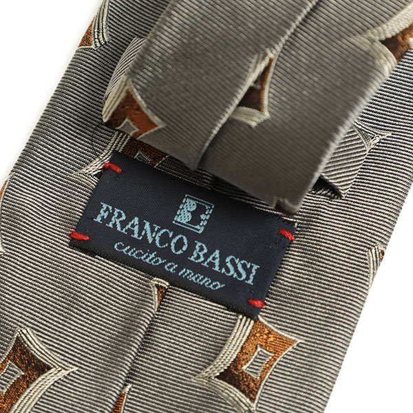 franco bassi フランコバッシ ネクタイ 小紋柄 シルク ランダム 8cm幅 