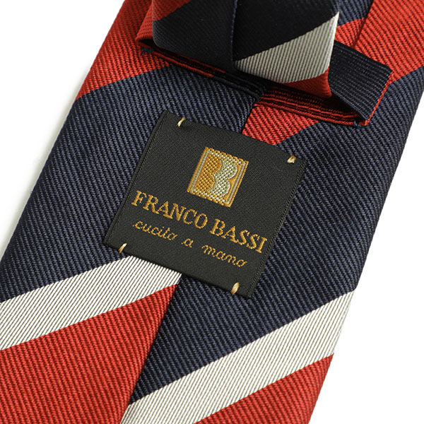ファッションFRANCO BASSI（フランコバッシ）のストライプ 柄ネクタイ　送料無料