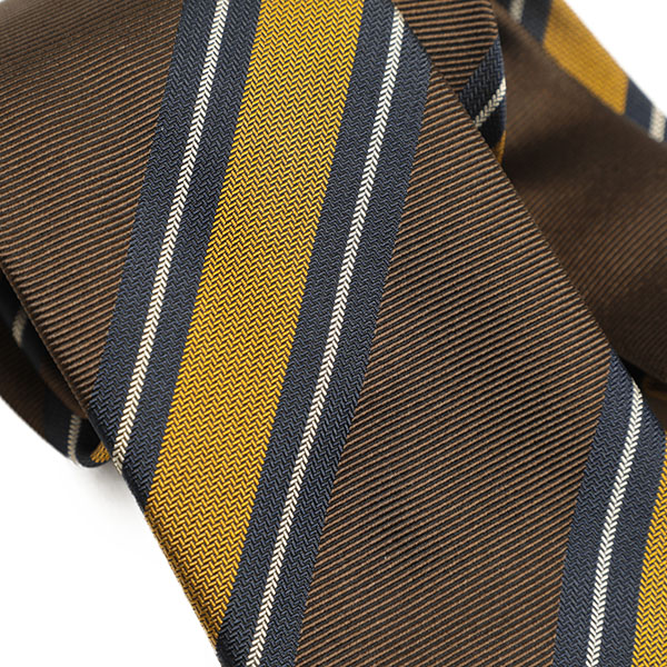 【新品】FRANCO BASSI／レジメンタルタイ／ブラック×ゴールド 新品】FRANCO BASSI／レジメンタルタイ／ブラック×ゴールド