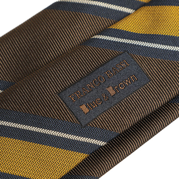 【極美品】FRANCO BASSI　ネクタイ　GOLDEN 80 レジメンタル 未使用】FRANCO BASSI ネクタイ GOLDEN 80 レジメンタル - メルカリ