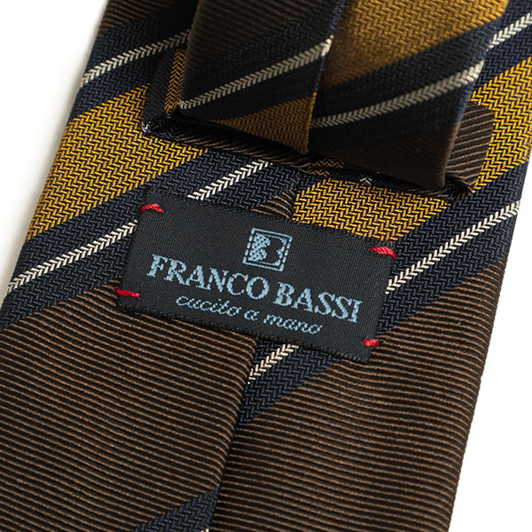 【極美品】FRANCO BASSI　ネクタイ　GOLDEN 80 レジメンタル 未使用】FRANCO BASSI ネクタイ GOLDEN 80 レジメンタル - メルカリ