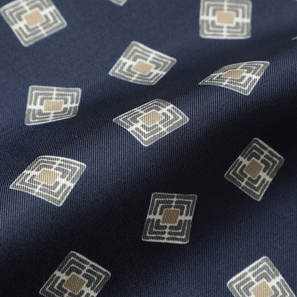 フランコバッシ franco bassi ポケットチーフ シルク 総柄 小