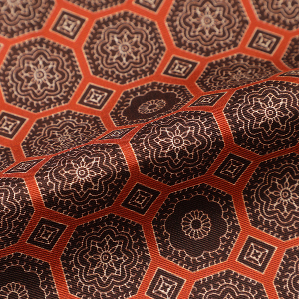 franco bassi フランコバッシ ポケットチーフ シルク 総柄 小