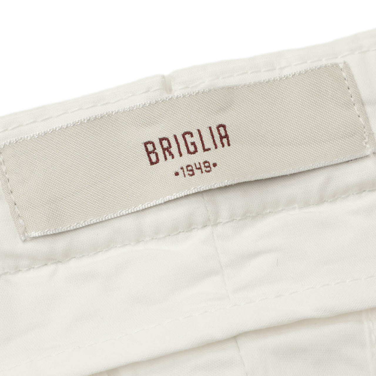 【新品未使用】BRIGLIA（ブリリア） ホワイトコットンパンツ BRIGLIA 1949 ブリリア 1949 ツープリーツ コットン ストレッチ