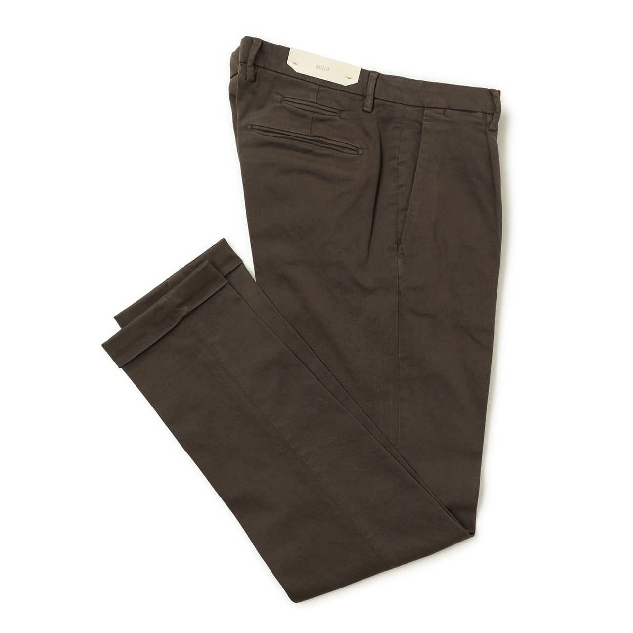 BRIGLIA 1949 BG07 コットン ストレッチ ワンプリーツ ネイビー 15.JPG