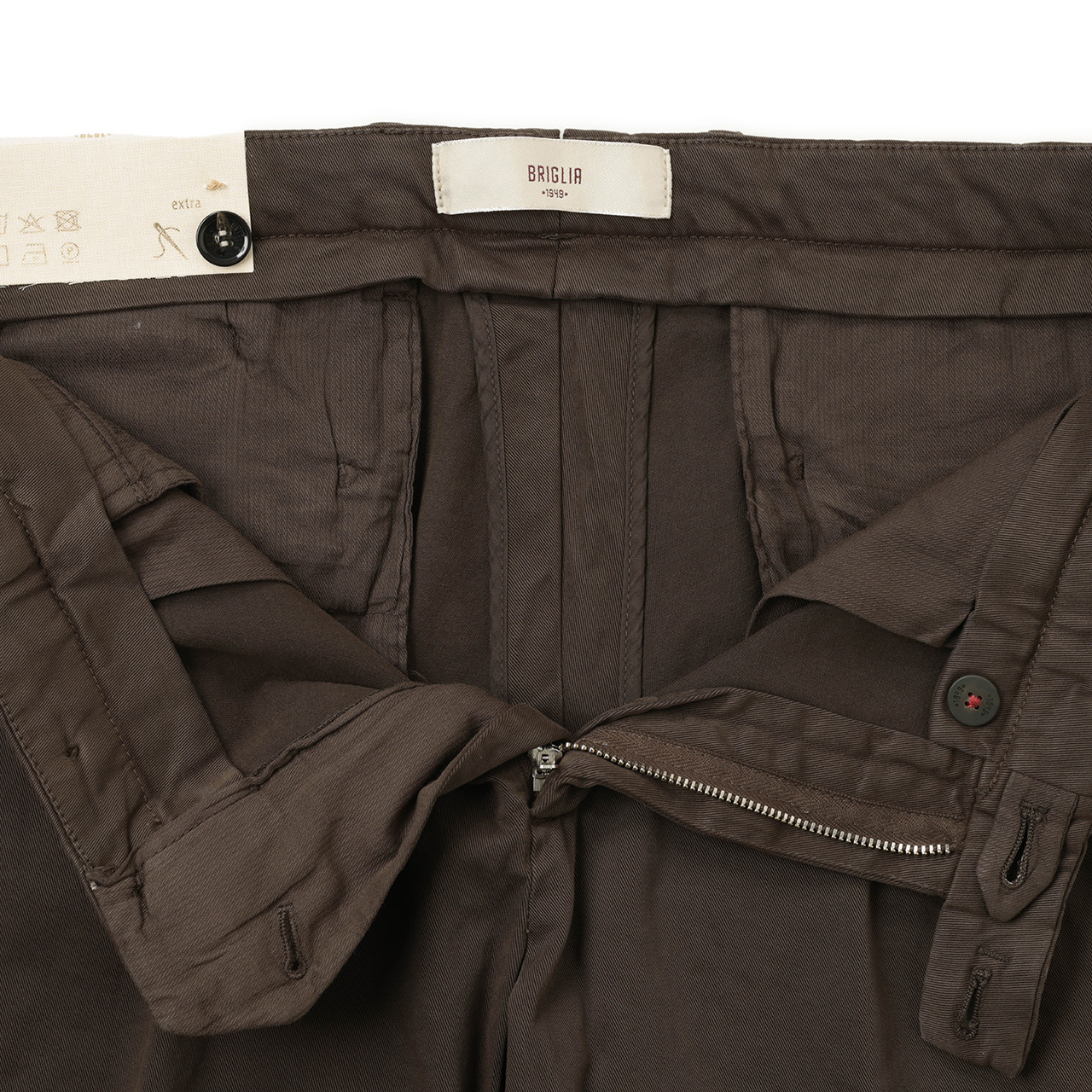 BRIGLIA 1949 ブリリア 1949 パンツ スラックス ワンプリーツ コットン
