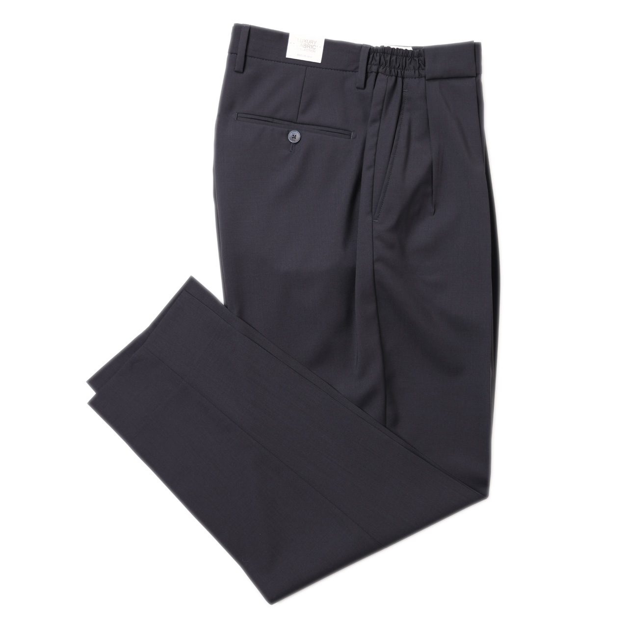 美品　BRIGLIA 1949 ブリリア　ウールスラックス　48 ネイビー BRIGLIA 1949 ブリリア 1949 スラックス ツープリーツ ウエストゴム