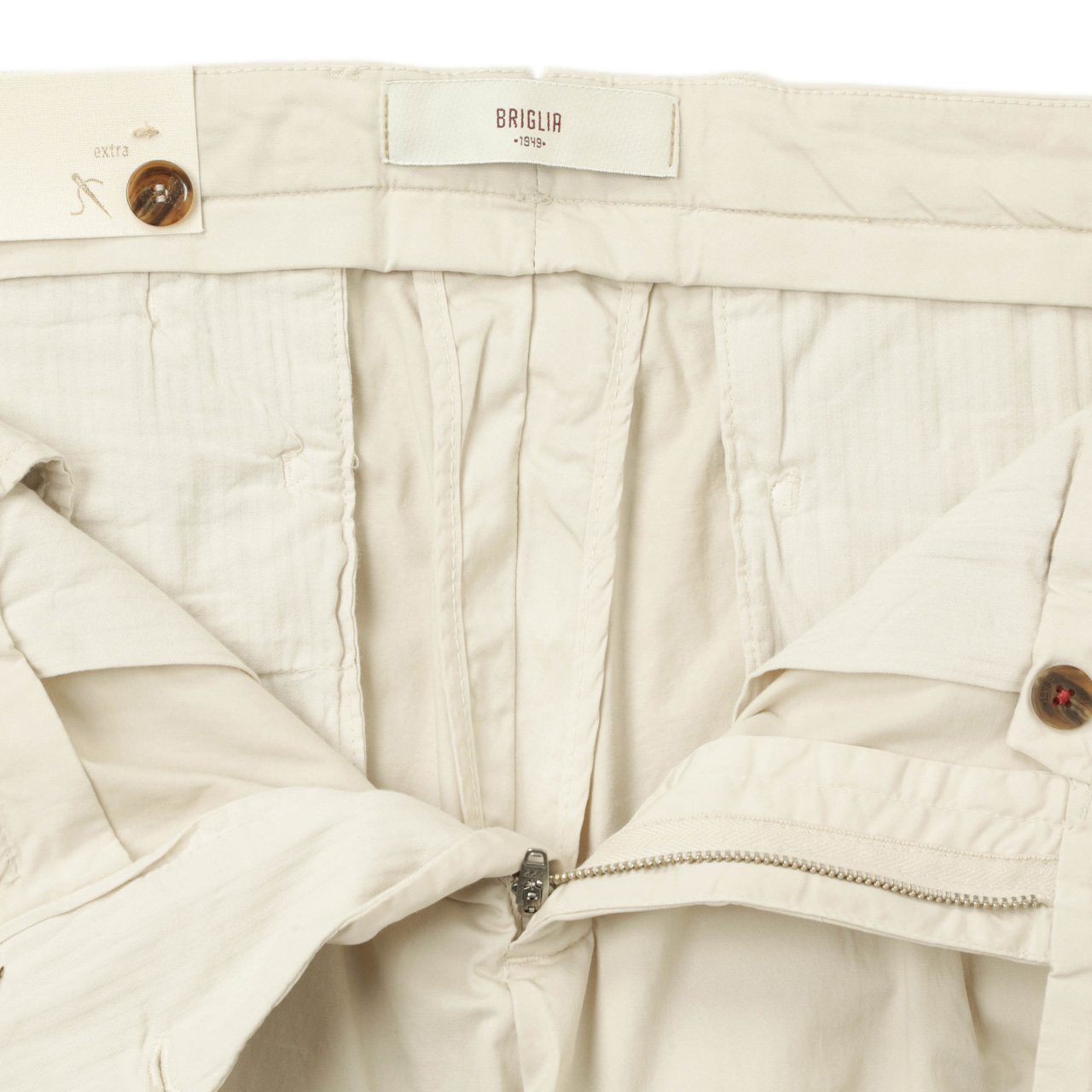新品【ブリリア 1949】ストレッチコットン 2プリーツパンツ 44(w76) 新品【ブリリア 1949】ストレッチコットン 2プリーツパンツ 44