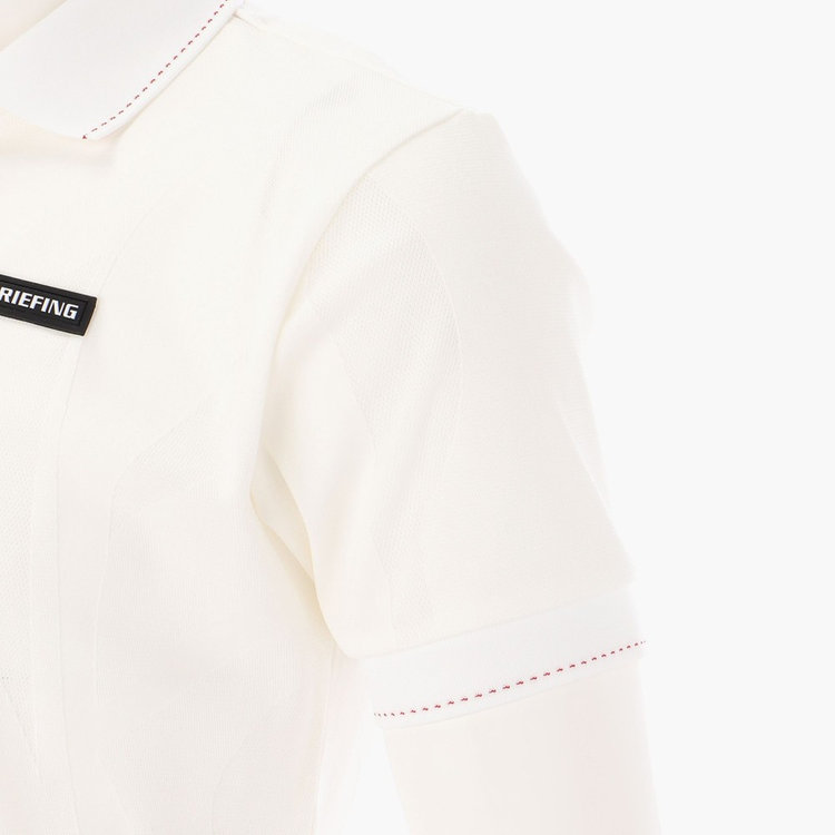 BRIEFING ラッセル編みポロ メンズL ベージュ BRIEFING ブリーフィング MENS W RUSSEL POLO ポロシャツ 半袖