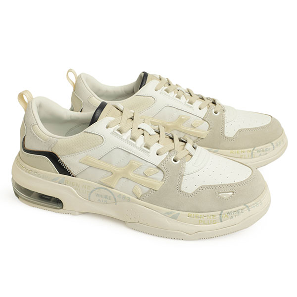 PREMIATA スニーカー レザーロゴ PREMIATAがブラック、ホワイトの2色限定でアクセ付き新シリーズ