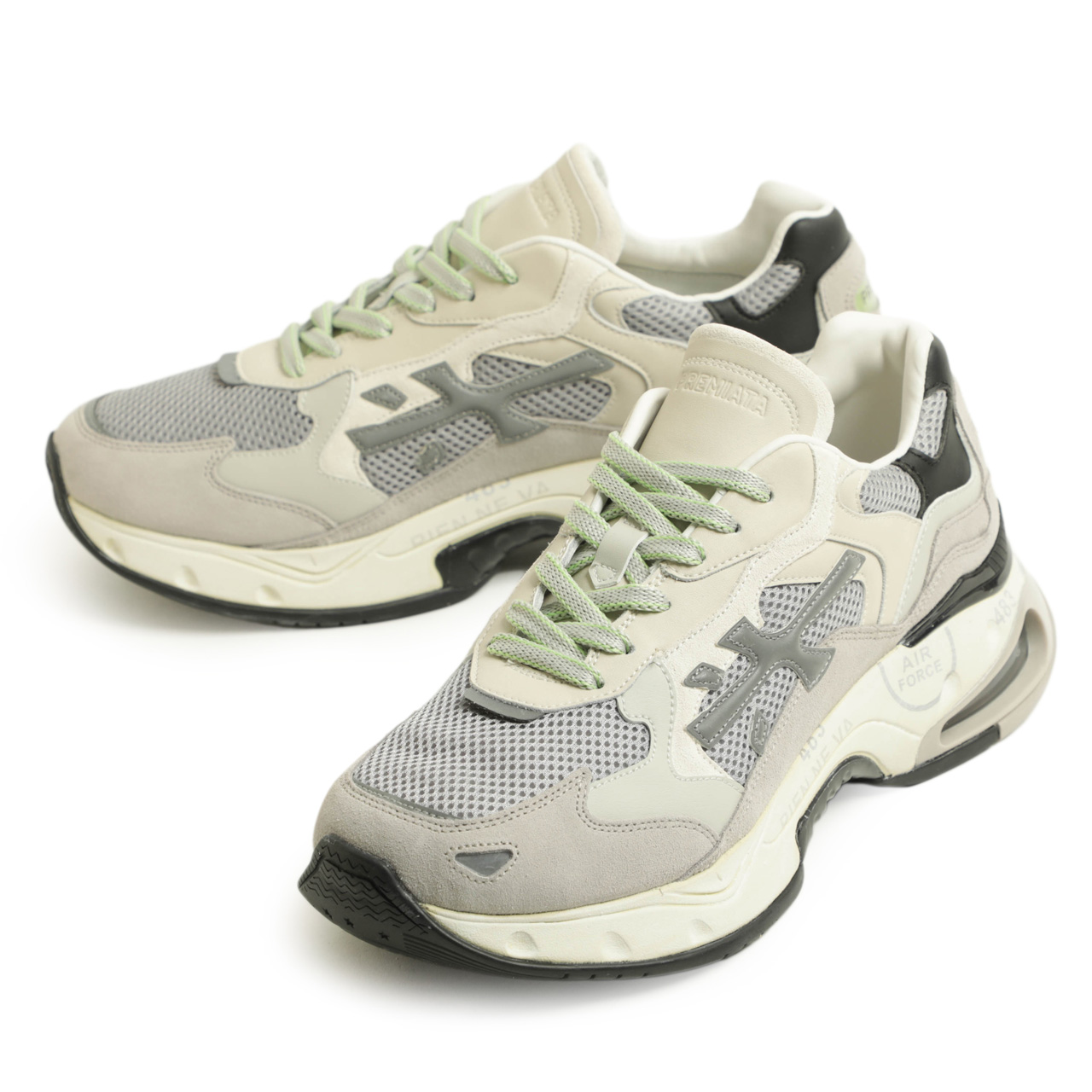 PREMIATA スニーカー 483 グレー グリーン 26cm サイズ41 PREMIATA スニーカー 483 グレー グリーン 26cm サイズ41