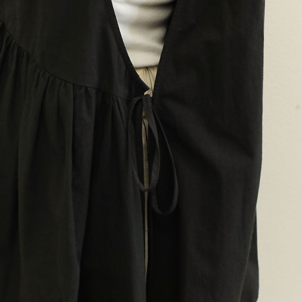 PROTAGONISTA プロタゴニスタ ノースリーブ ギャザーブラウス PNT-BL-10A BLACK imgrc0124099483.jpg