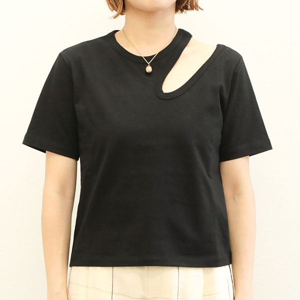 【PROTAGONISTA プロタゴニスタ】　パールTシャツ PROTAGONISTA＞イミテーションパールボタン Tシャツ