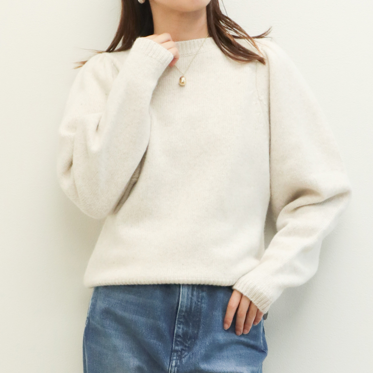 Deuxieme Classe PROTAGONISTAプロタゴニスタ ニット白 PROTAGONISTA プロタゴニスタ ニット ハイゲージ クルーネック