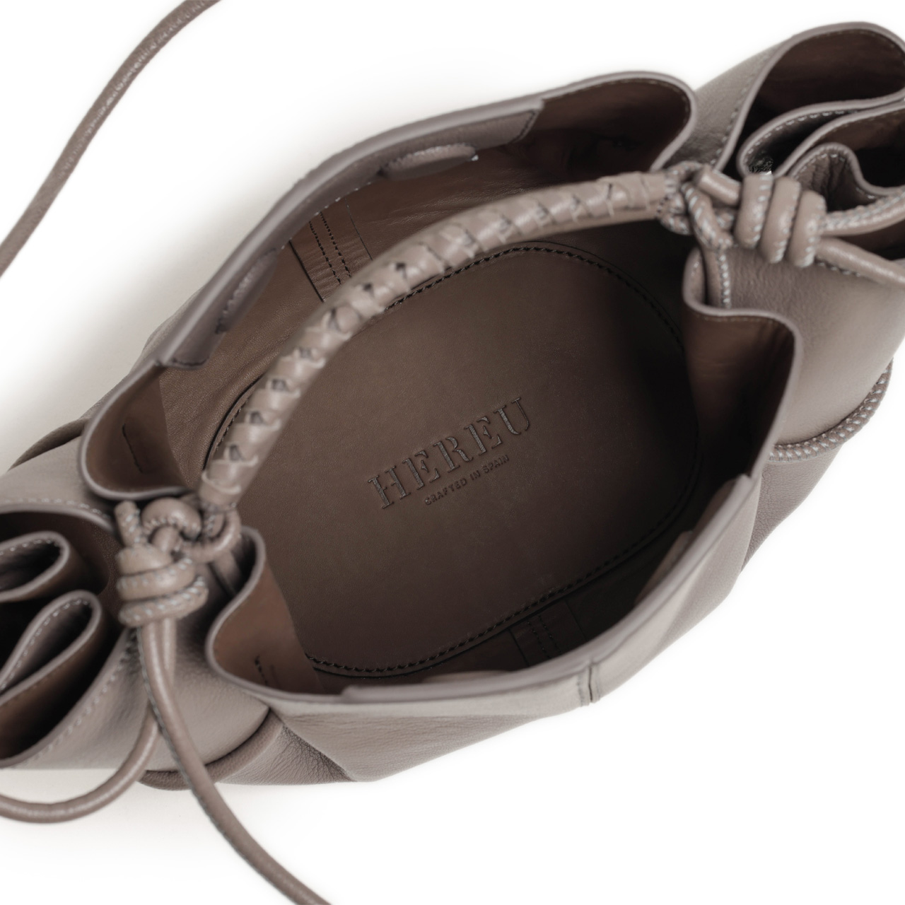 HEREU ヘリュー バッグ ハンド ショルダー レザー ラム 2WAY プリーツ