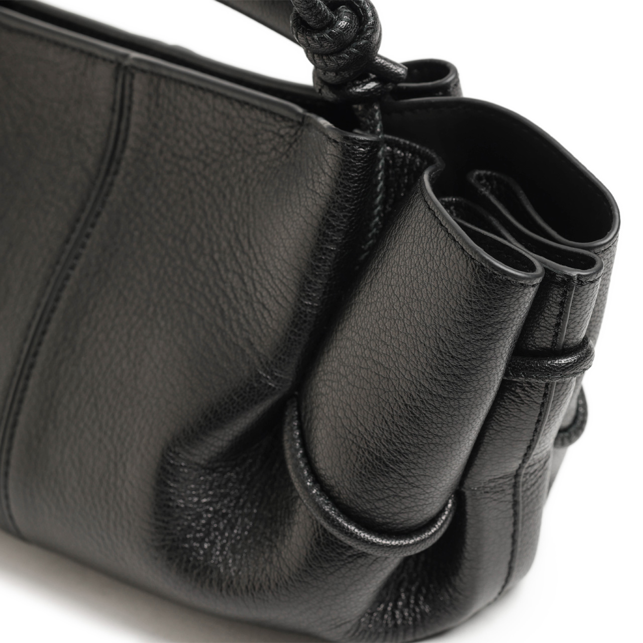 HEREU ヘリュー バッグ ハンド ショルダー レザー ラム 2WAY プリーツ