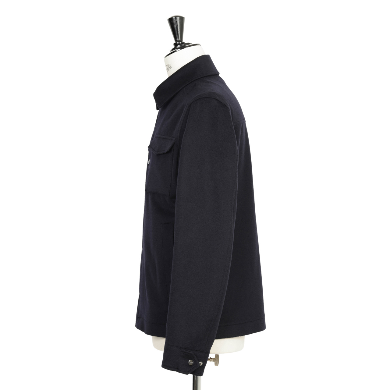 HERNO ヘルノ ブルゾン ウール カシミヤ メルトン ショート丈 メタル