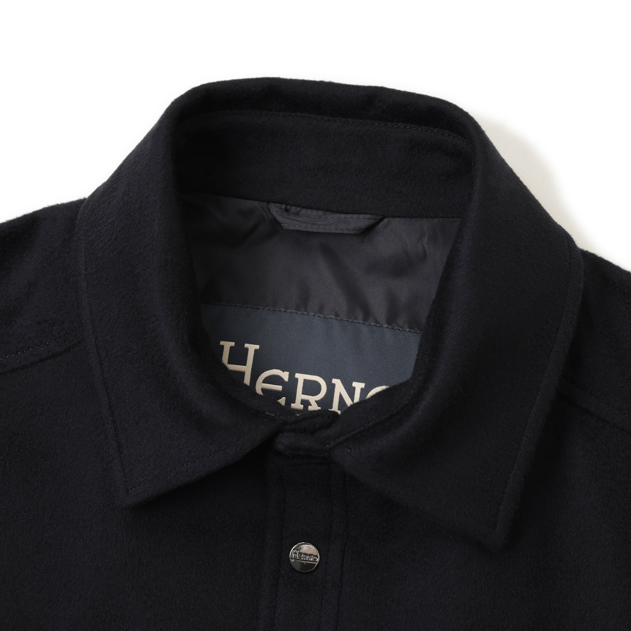 HERNO ヘルノ ブルゾン ウール カシミヤ メルトン ショート丈 メタル