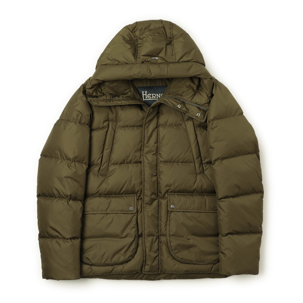 HERNO ヘルノ ダウン ジャケット ショート丈 フーデッド ナイロン 撥水