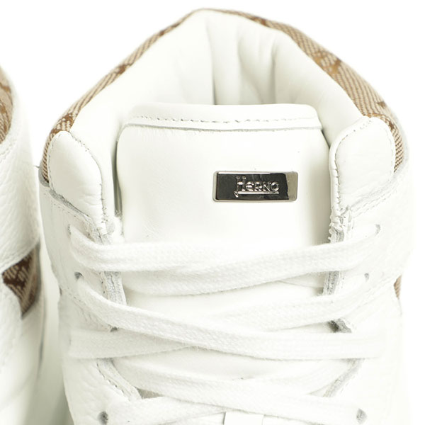 HERNO ヘルノ スニーカー ハイカット レースアップ レザー コート