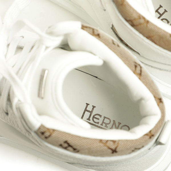 HERNO ヘルノ スニーカー ハイカット レースアップ レザー