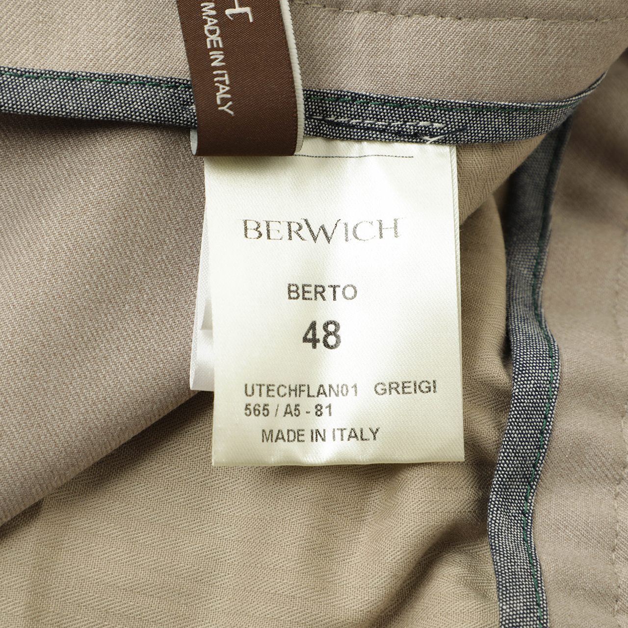 BERWICH ベルウィッチ BERTO ベルト パンツ テーパード ワンプリーツ