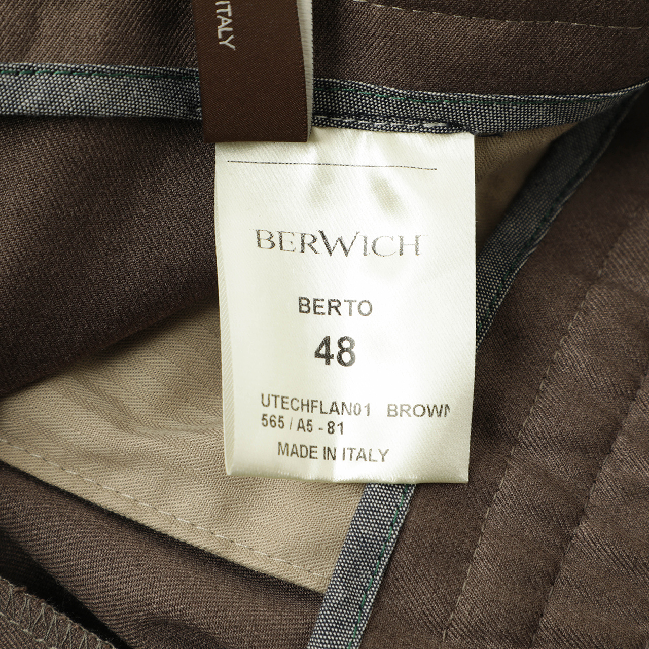 未使用新品berwich ベルト　ブラウン　48です。 BERWICH ベルウィッチ BERTO ベルト パンツ テーパード ワンプリーツ