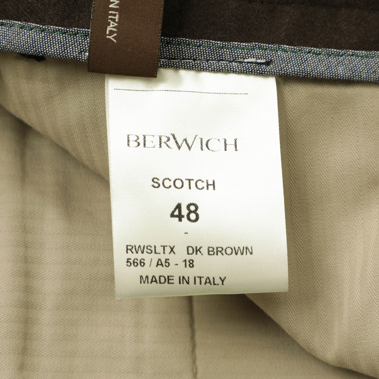 BERWICH ベルウィッチ SCOTCH スコッチ ワイド テーパード パンツ ツー