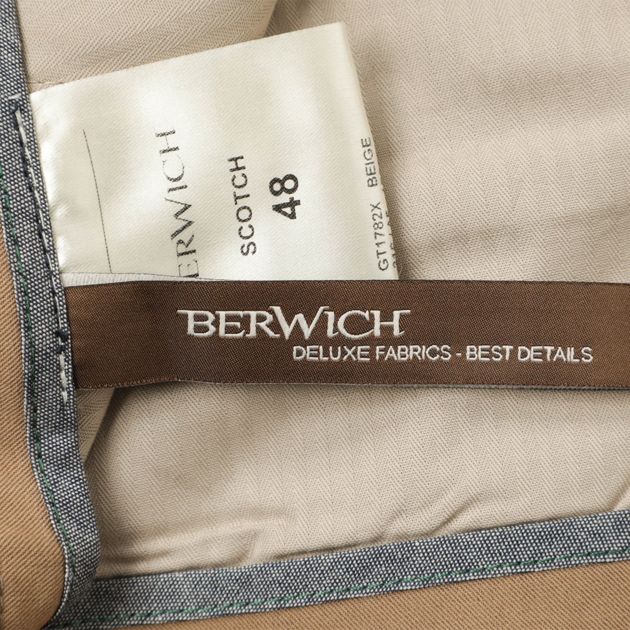 ベルウィッチ　スコッチ　/ size48 ベージュ BERWICH（ベルウィッチ）SCOTCHスコッチ コットンストレッチ