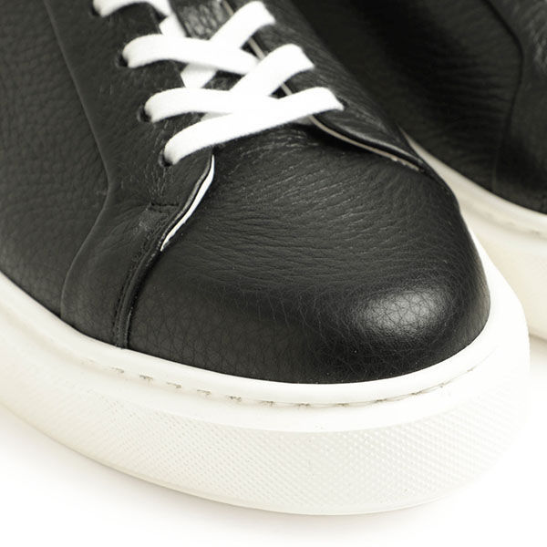 Per noi ペルノイ スニーカー ローカット レースアップ レザー シボ革