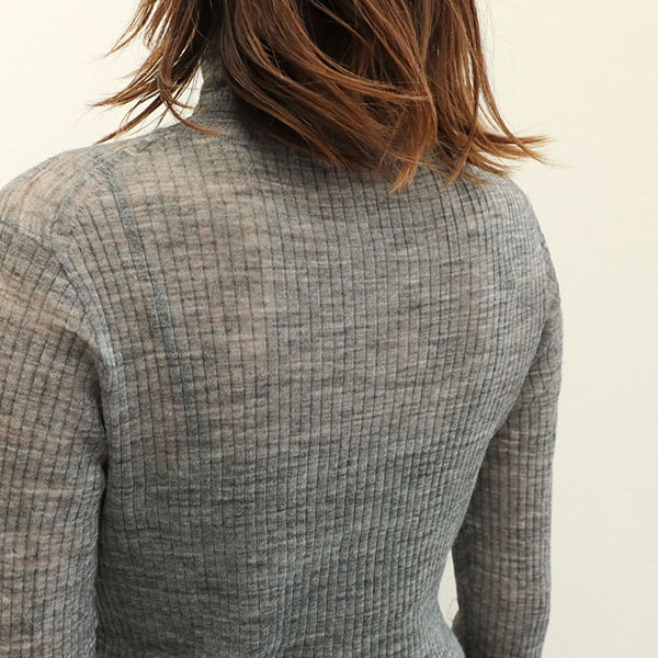 MICA&DEAL マイカアンドディール レディース プルオーバー ニット シアー リブ タートルネック ポリエステル アルパカ sheer rib  turtleneck pullover 0124408252 GRAY/グレー｜MICA&DEAL｜菅原靴店