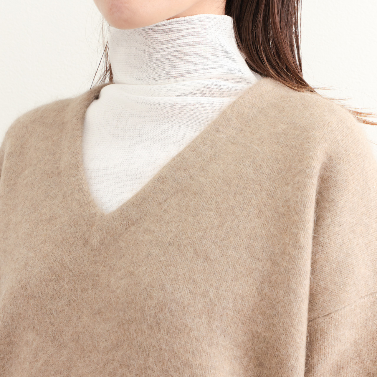 MICA&DEAL マイカアンドディール Vネック ラクーン デュアル