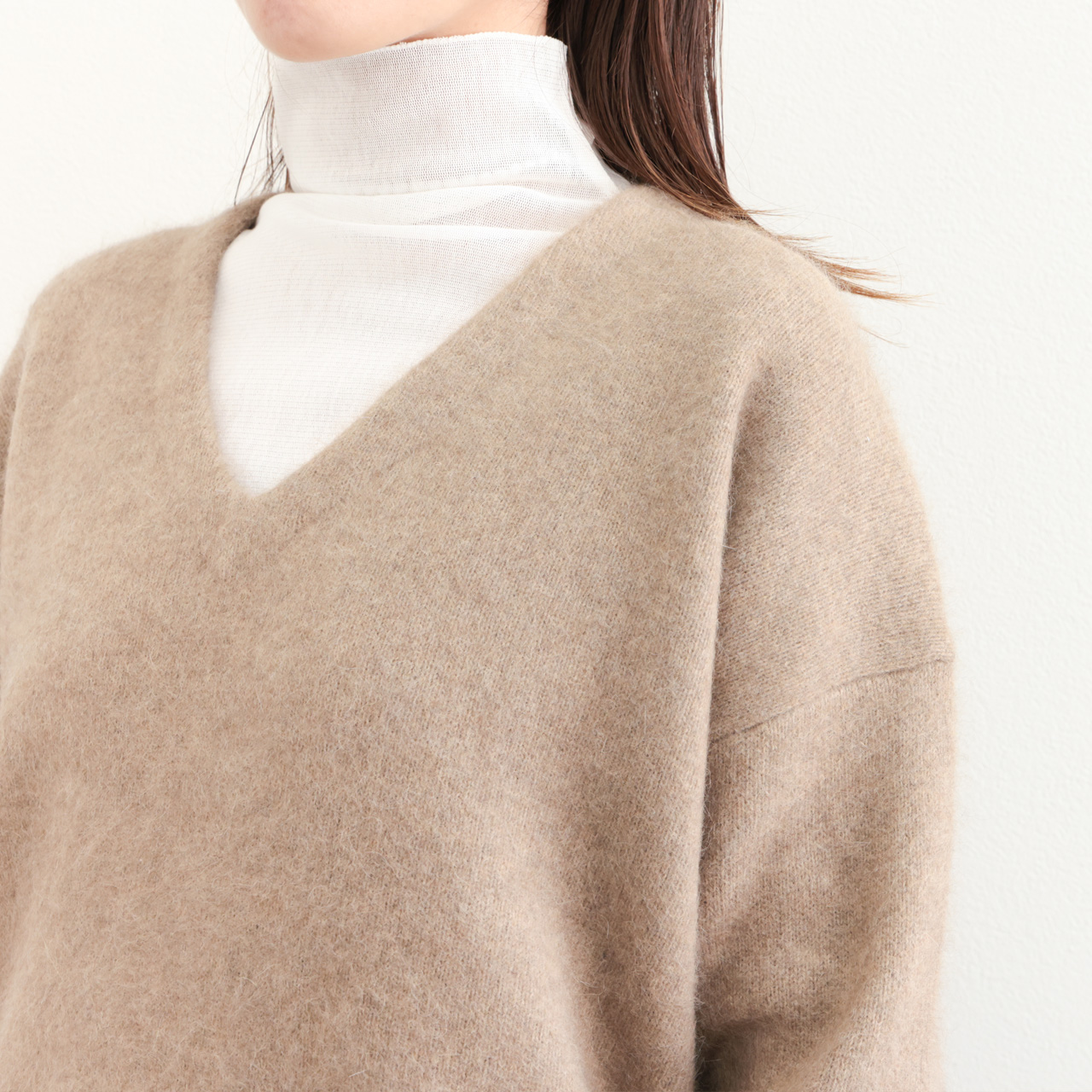 MICA&DEAL マイカアンドディール Vネック ラクーン デュアル