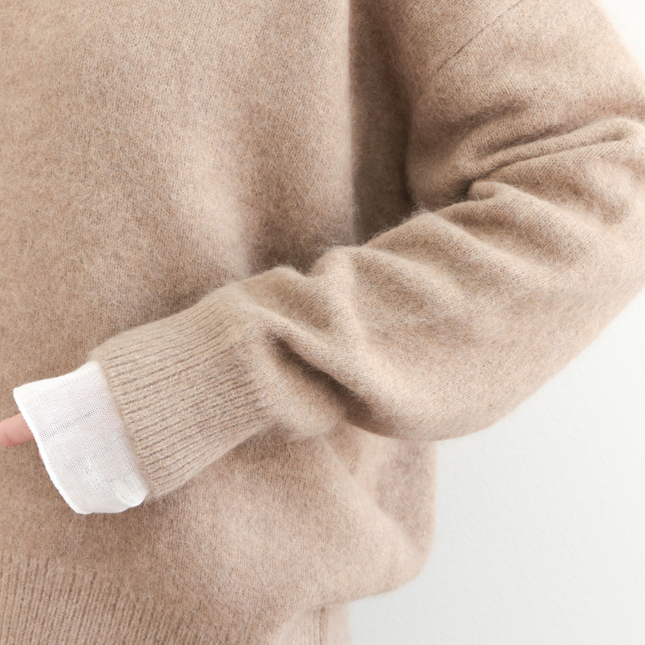 MICA&DEAL マイカアンドディール Vネック ラクーン デュアル