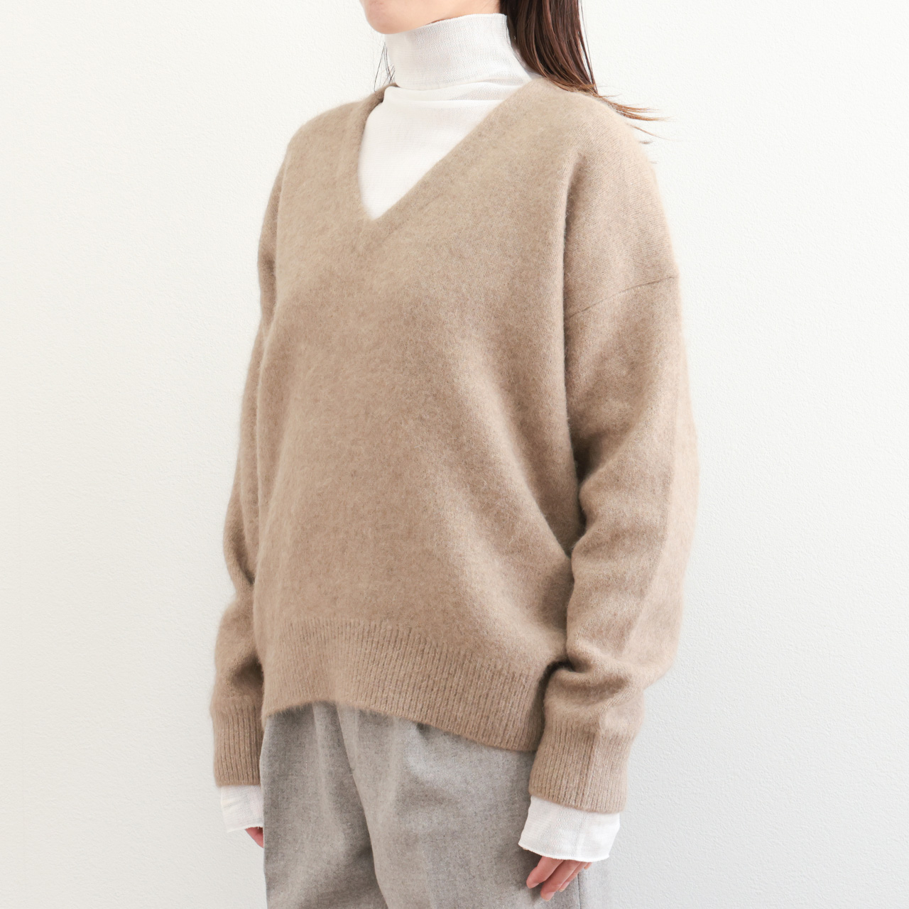 MICA&DEAL マイカアンドディール Vネック ラクーン デュアル