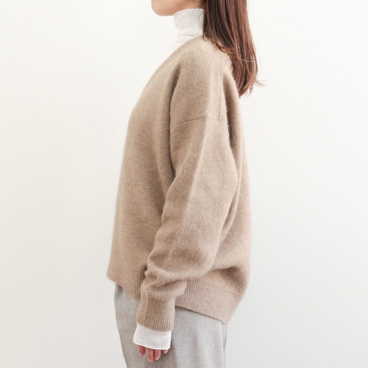 MICA&DEAL マイカアンドディール Vネック ラクーン デュアル