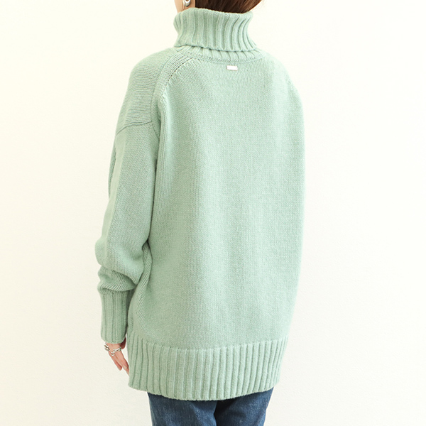 MICA&DEAL マイカアンドディール レディース プルオーバー ニット タートルネック ビッグシルエット ウール turtleneck knit  pullover 308195 MINT/ミント｜MICA&DEAL｜菅原靴店