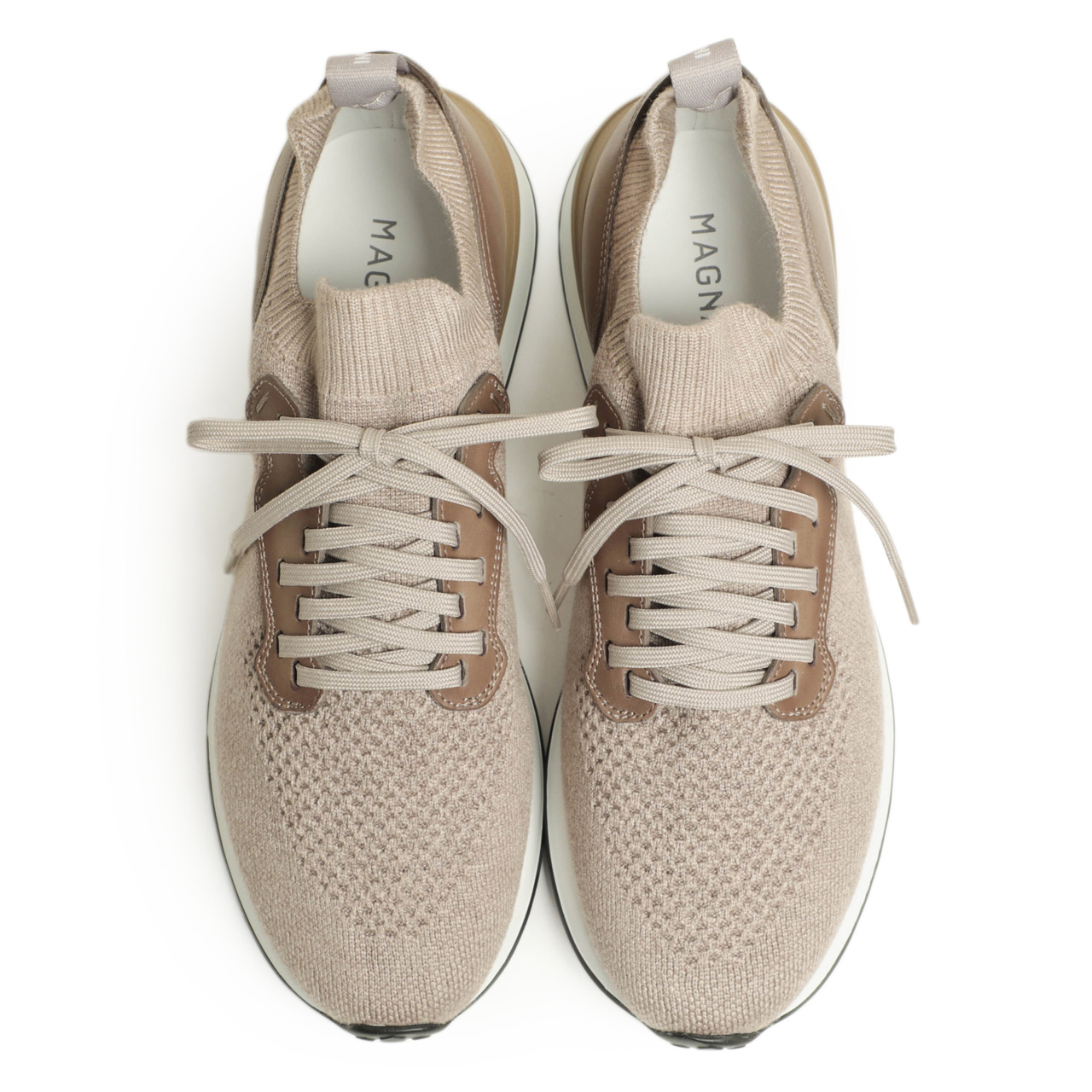 MAGNANNI マグナーニ スニーカー ニット×レザー ランニングシューズ