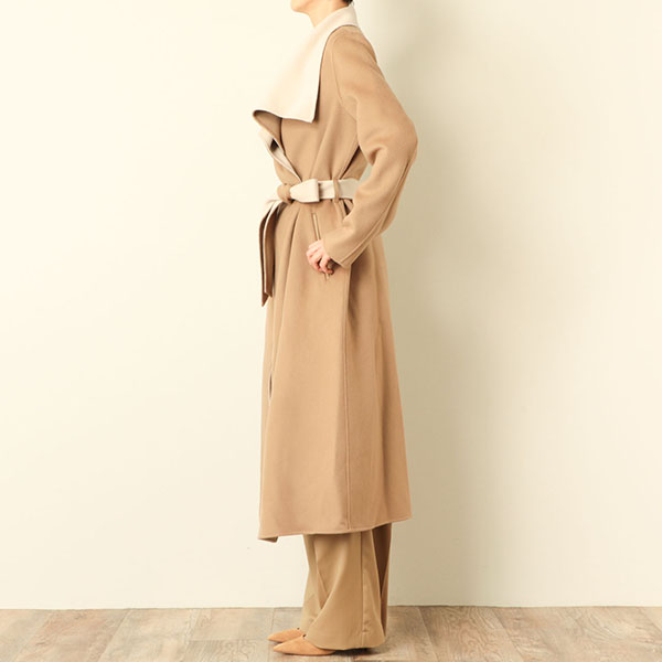 MACHATT マチャット オーバーカラー ウール コート ベージュ MACHATT マチャット オーバーカラー ウール コート ベージュ