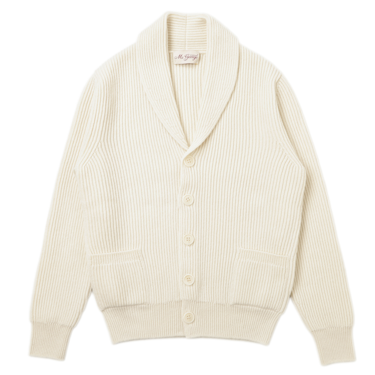 McGEORGE マックジョージ ニット カーディガン ショールカラー 7ゲージ