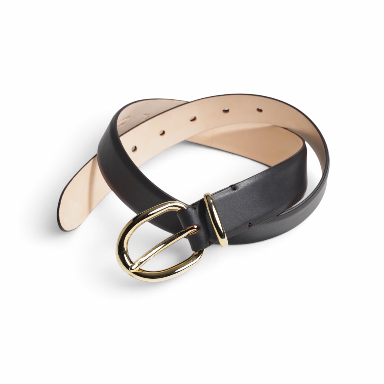 MANUELA マヌエラ ベルト レディース レザー ゴールドバックル 30mm幅