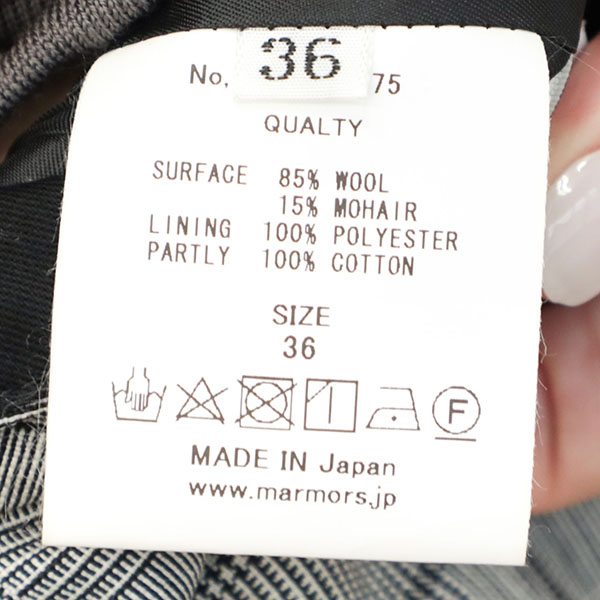 marmors マルモア レディース パンツ スラックス ツープリーツ