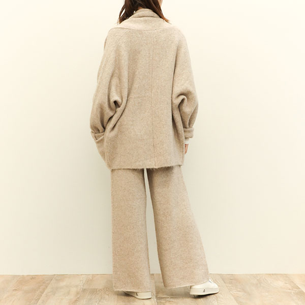 marmors マルモア ワイドパンツ ニット シャギー アルパカ shaggy alpaca knit pants 0224303085 BEIGE/ ベージュ｜marmors｜菅原靴店