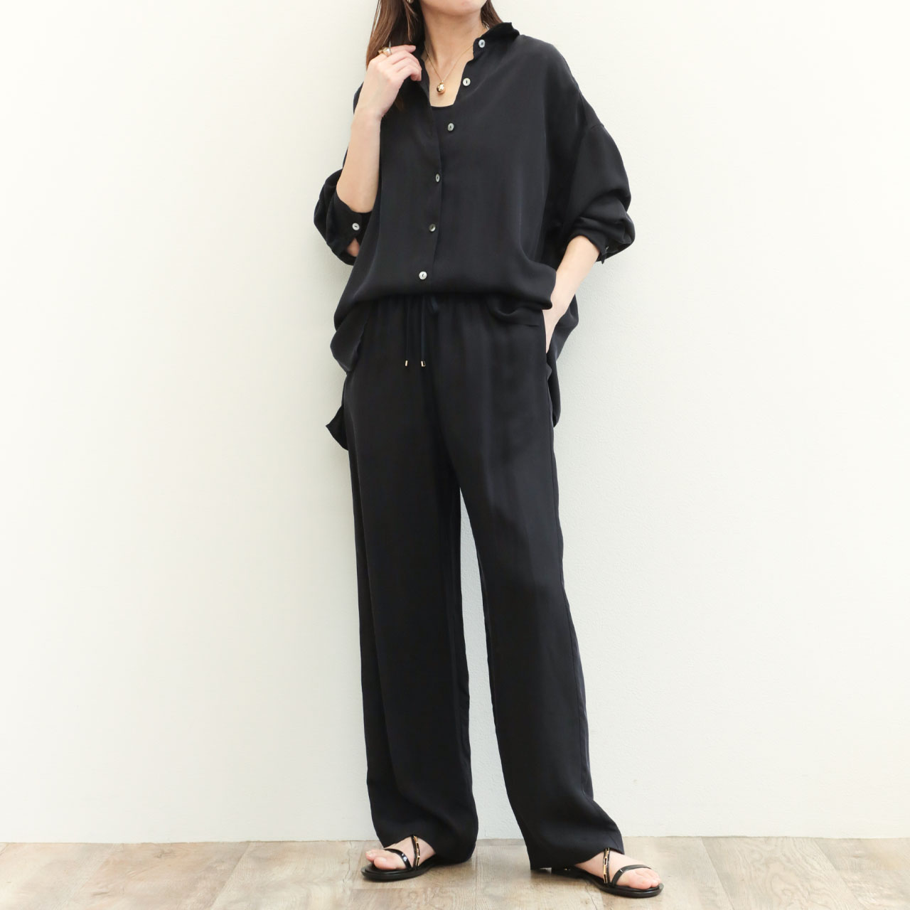 美品 マックスマーラ 白タグ イタリア製 リネンシャツ ネイビー 紺 麻