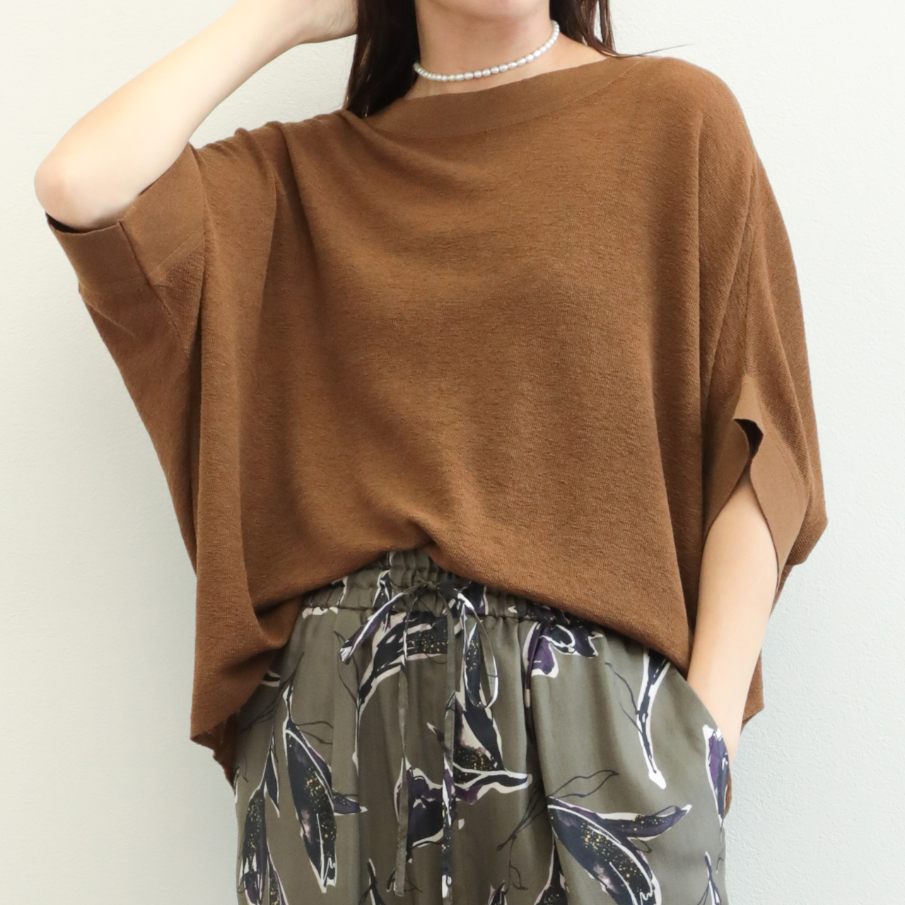 MaxMara プリズマレイ ニット コーディガン　ウエストベルト　M 美品 ウォーリー] シルク ブレンド オーガンジー ドレス, dark grey