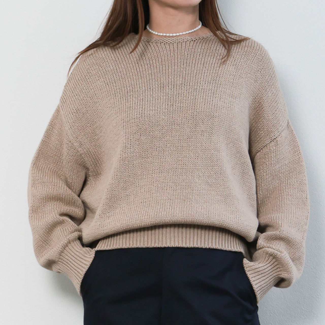 marmors マルモア レディース ニット ボートネック 長袖 コットン