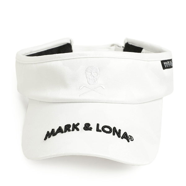 MARK&LONA マークアンドロナ Gauge Neo Sunvisor サンバイザー ロゴ スカル 総柄 カモフラ ポリエステル コットン  ストレッチ MLFｰ4AｰFC02 WHITE/ホワイト｜MARK&LONA｜菅原靴店