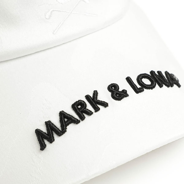 MARK&LONA マークアンドロナ Gauge Neo Sunvisor サンバイザー ロゴ スカル 総柄 カモフラ ポリエステル コットン  ストレッチ MLFｰ4AｰFC02 WHITE/ホワイト｜MARK&LONA｜菅原靴店